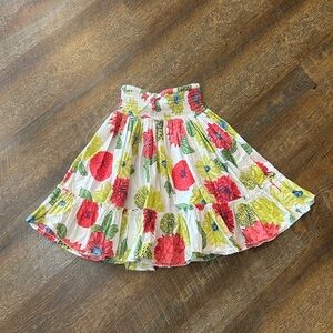 Mini Boden Floral Skirt - Red, Yellow, Green